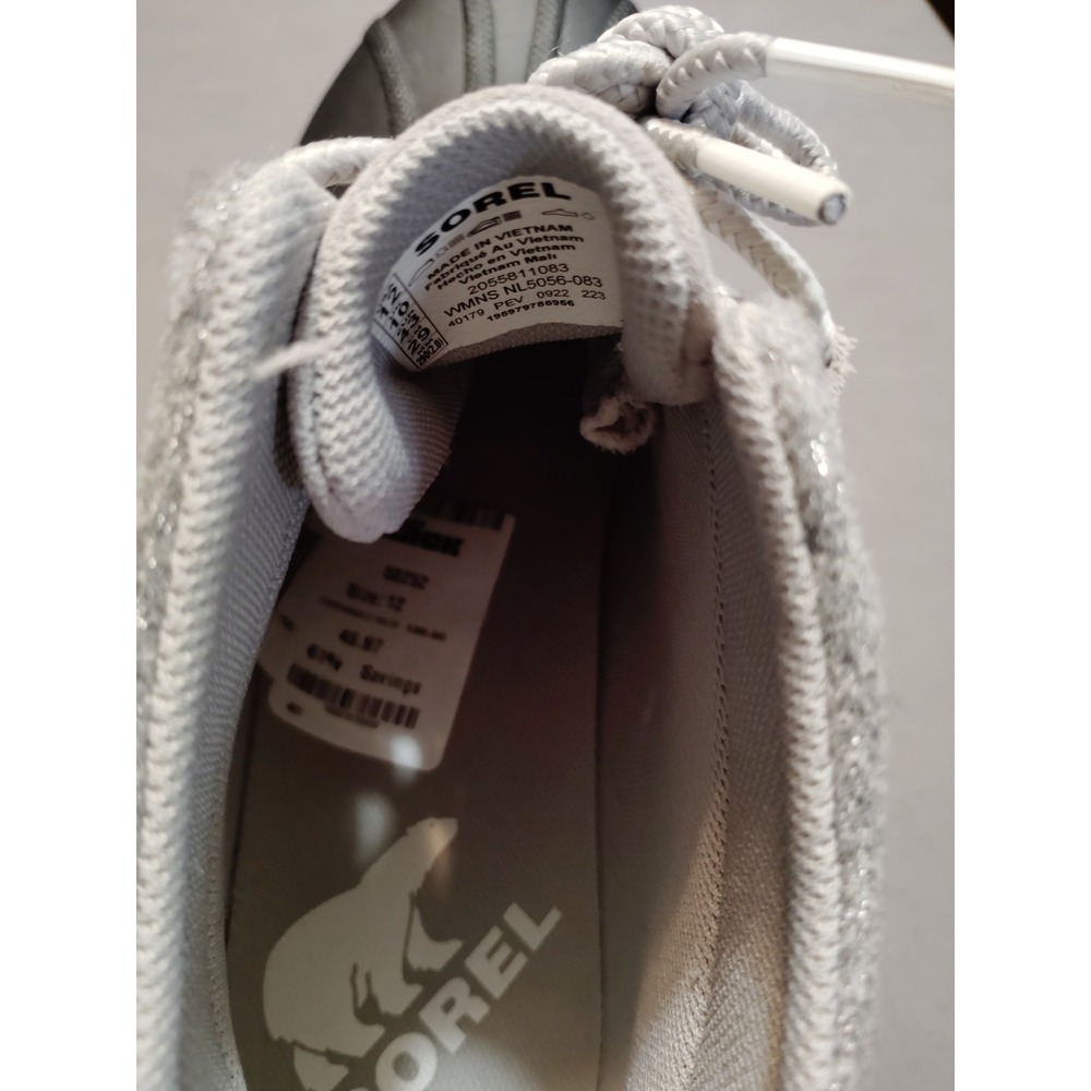 Sorel OUT N ABOUT III Women 12 Waterproof Duck Boot GLITTER Gray Felt NL5056-083 - Picture 8 of 10